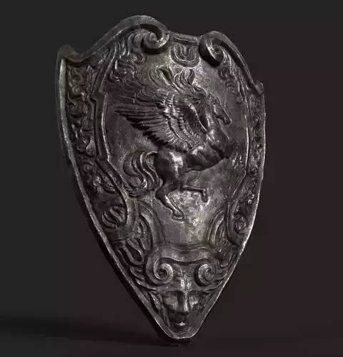 Medieval Shield  Low-poly 3D model