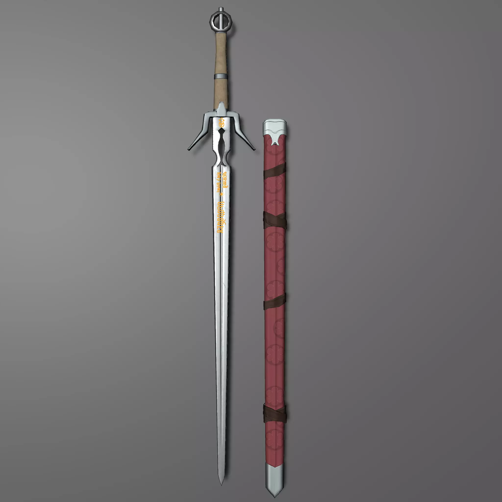 Zireael Witcher 3 Replica Low-poly 3D model