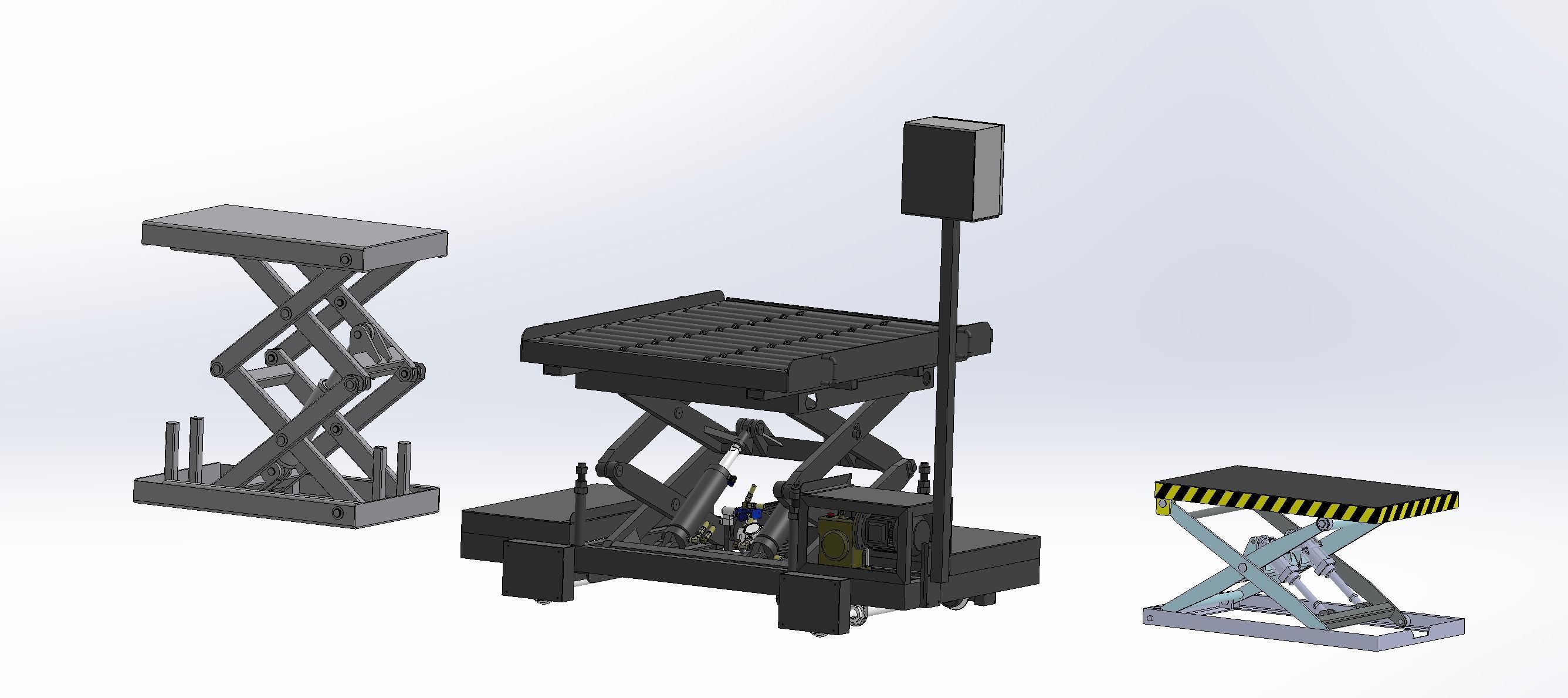 Scissor lifting platform machine Assembly 3D model_6