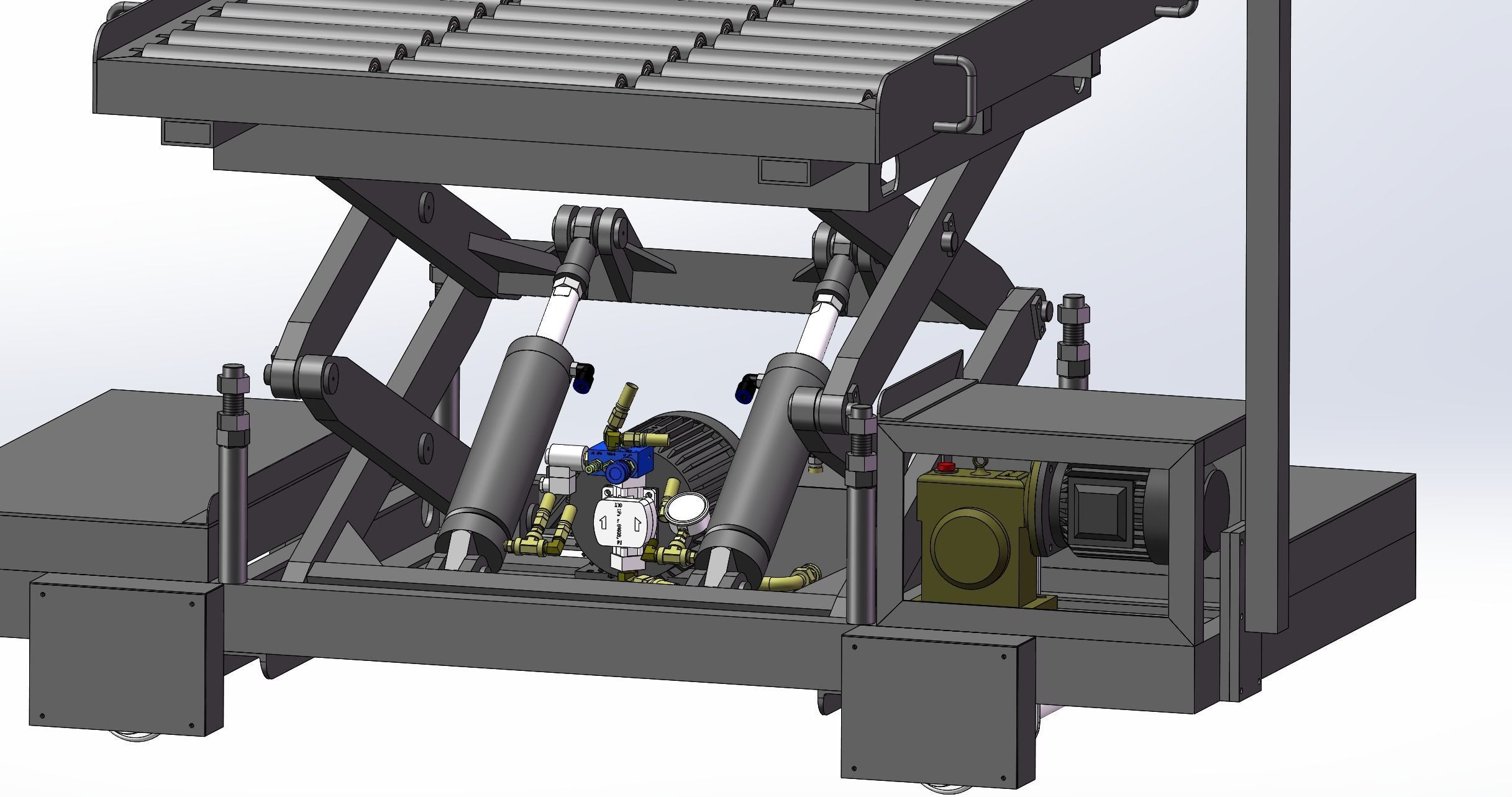 Scissor lifting platform machine Assembly 3D model_16