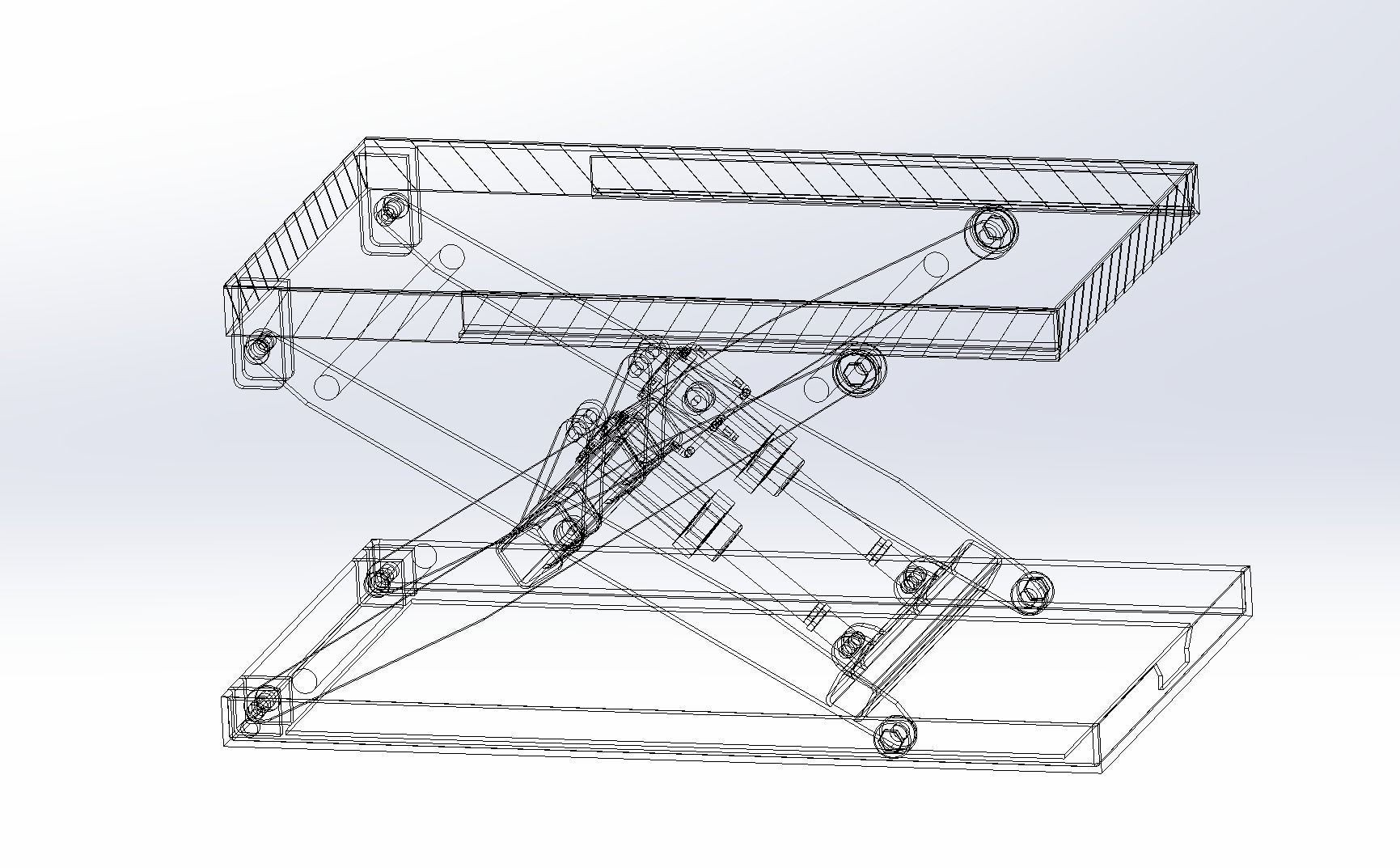 Scissor lifting platform machine Assembly 3D model_18