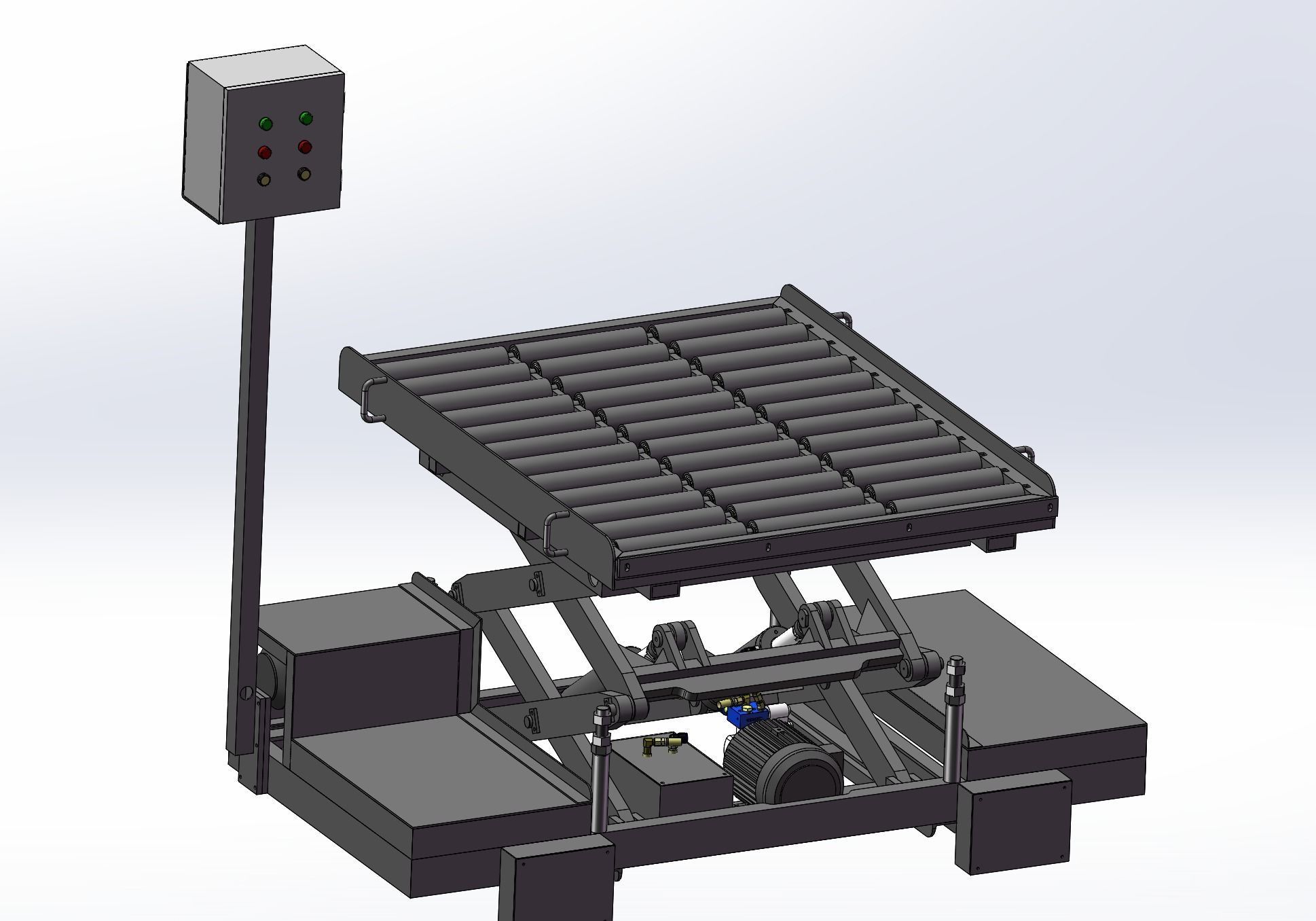 Scissor lifting platform machine Assembly 3D model_10
