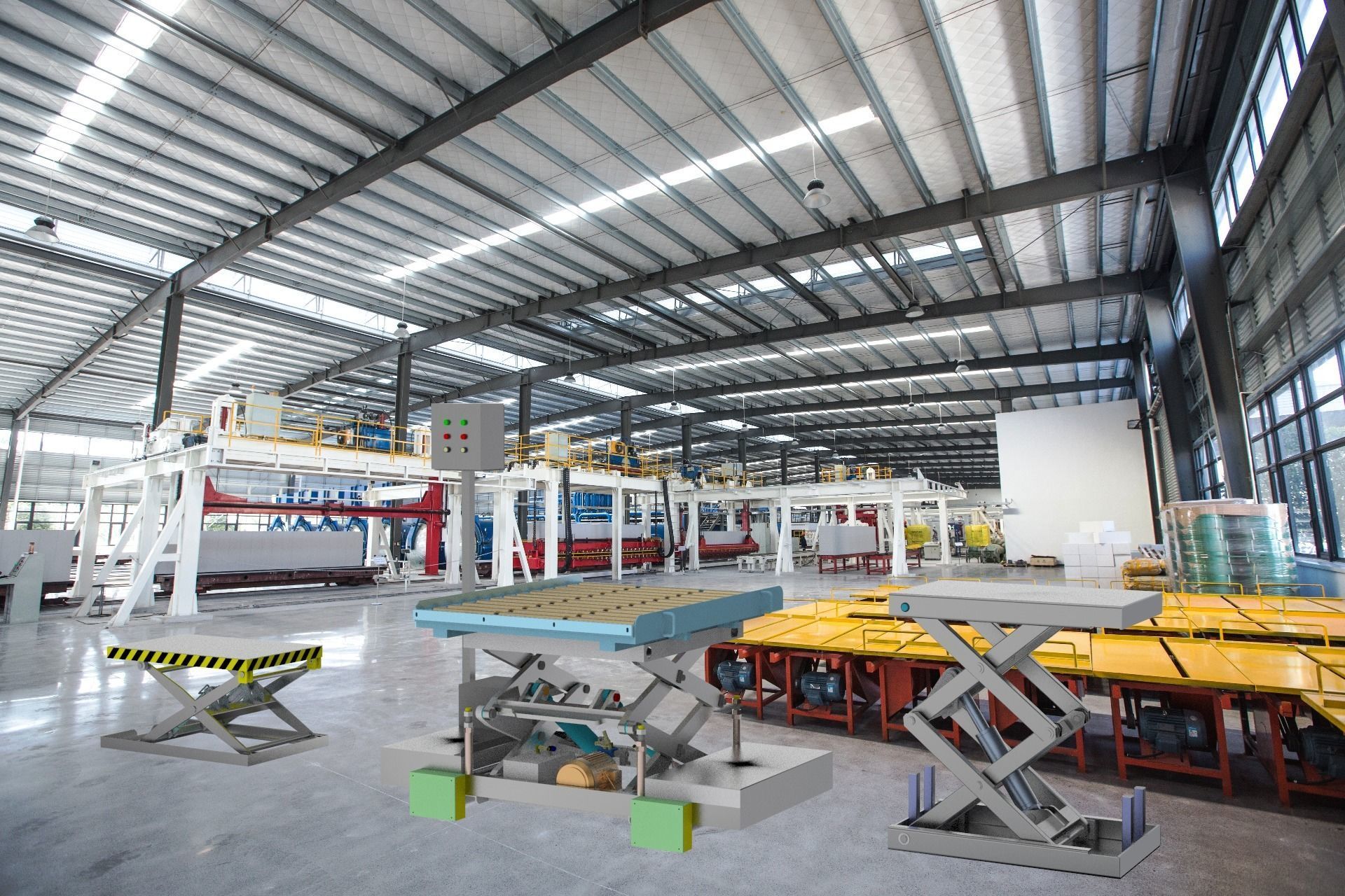 Scissor lifting platform machine Assembly 3D model_1