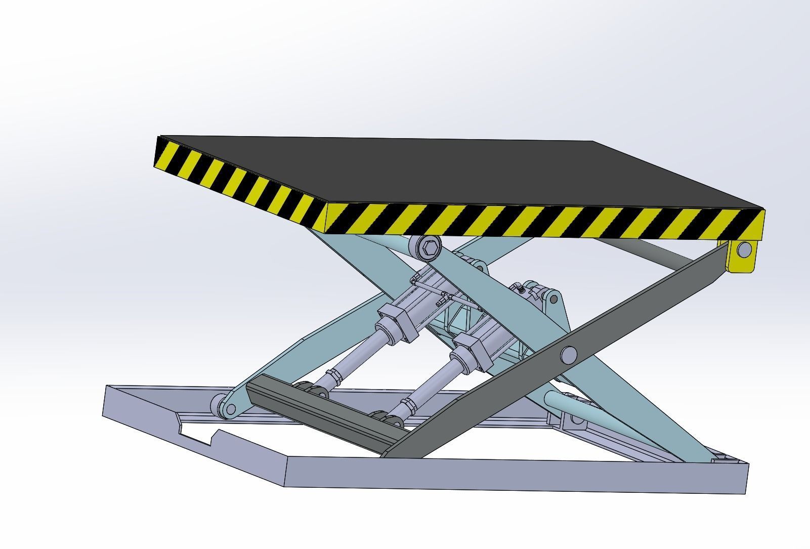 Scissor lifting platform machine Assembly 3D model_19