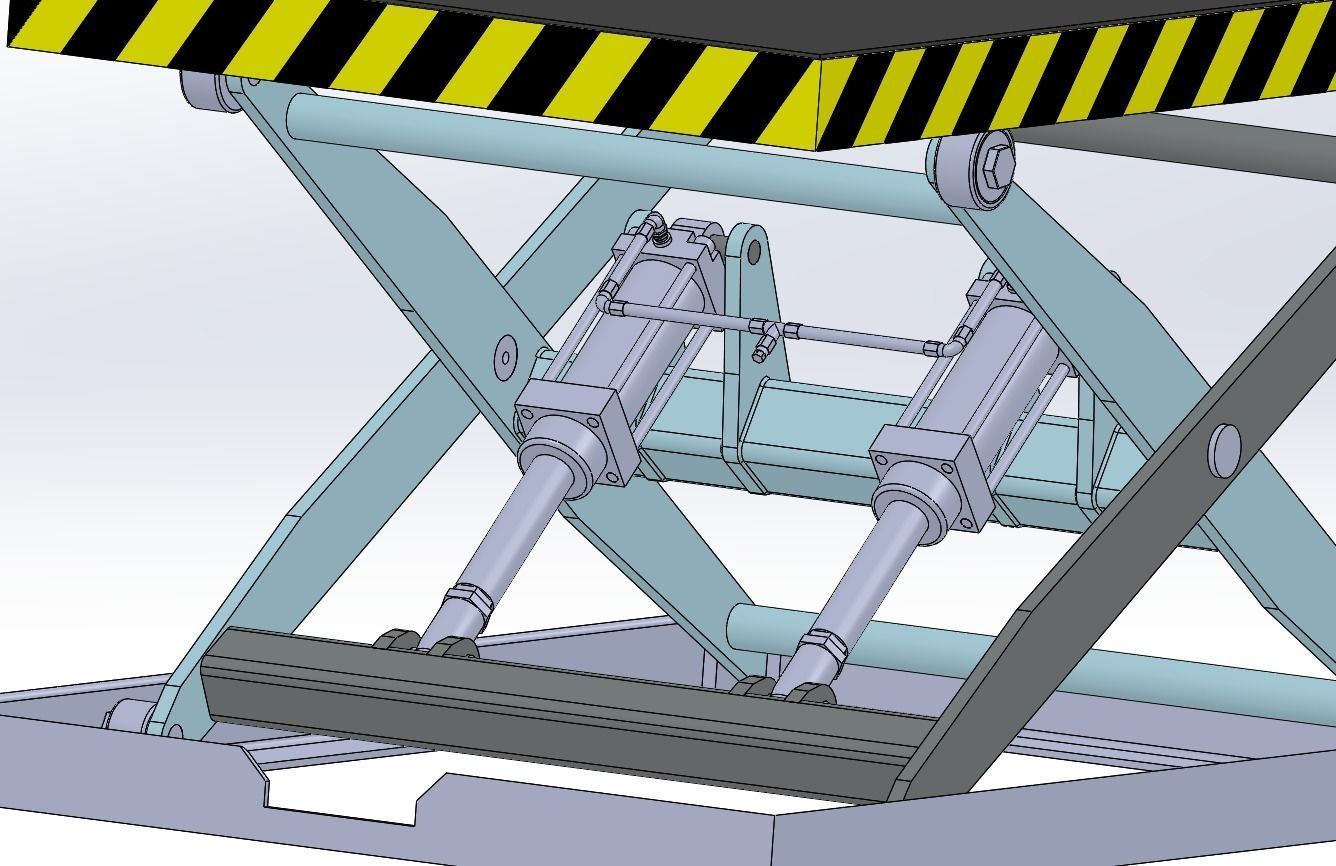 Scissor lifting platform machine Assembly 3D model_20
