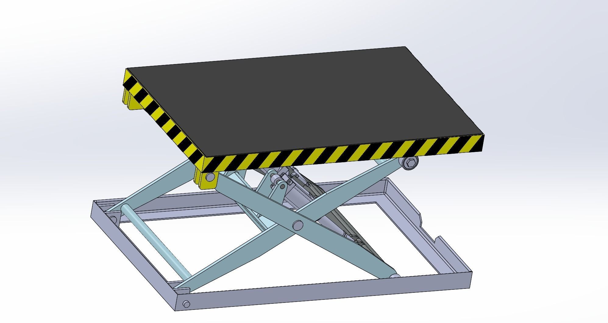 Scissor lifting platform machine Assembly 3D model_21