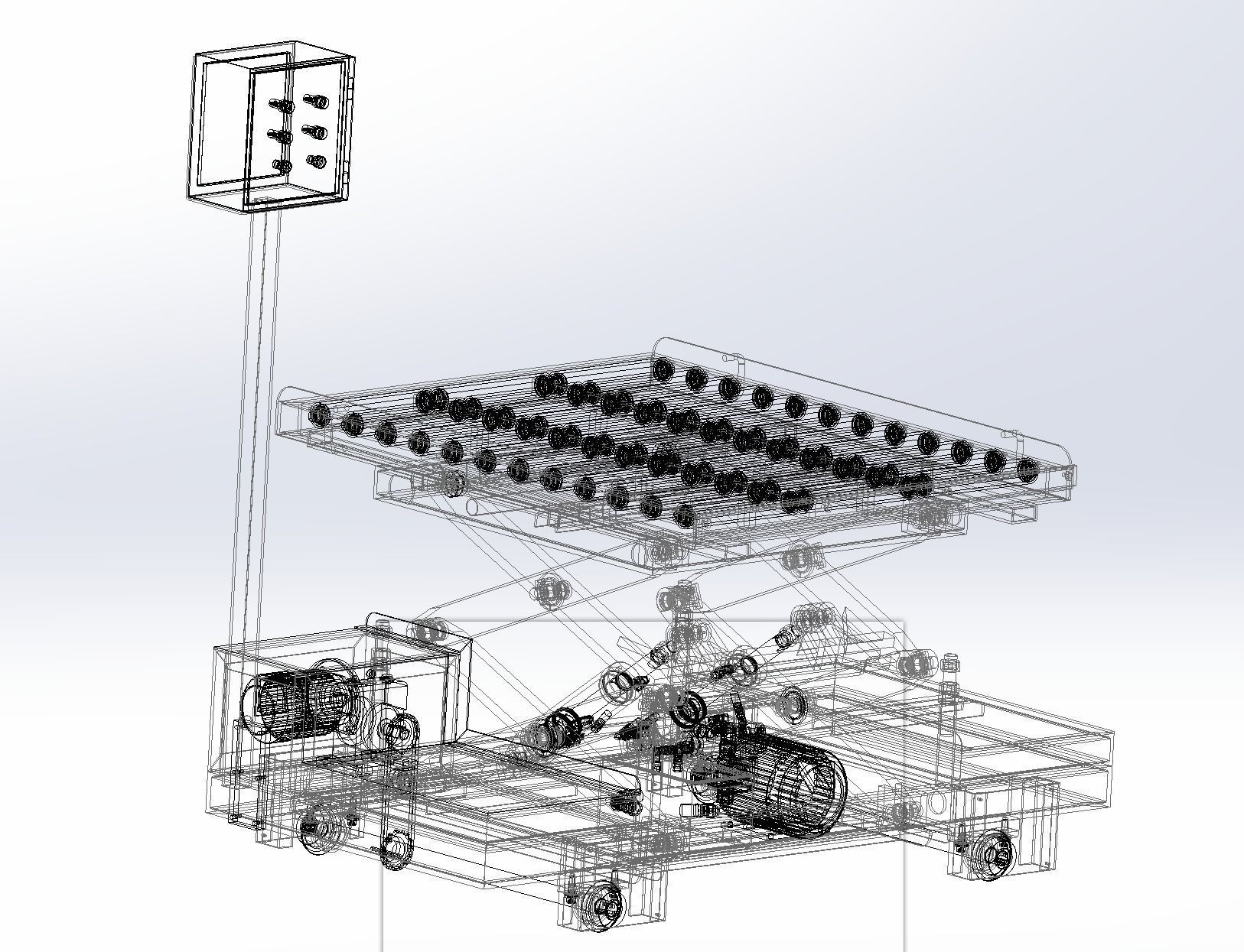 Scissor lifting platform machine Assembly 3D model_17