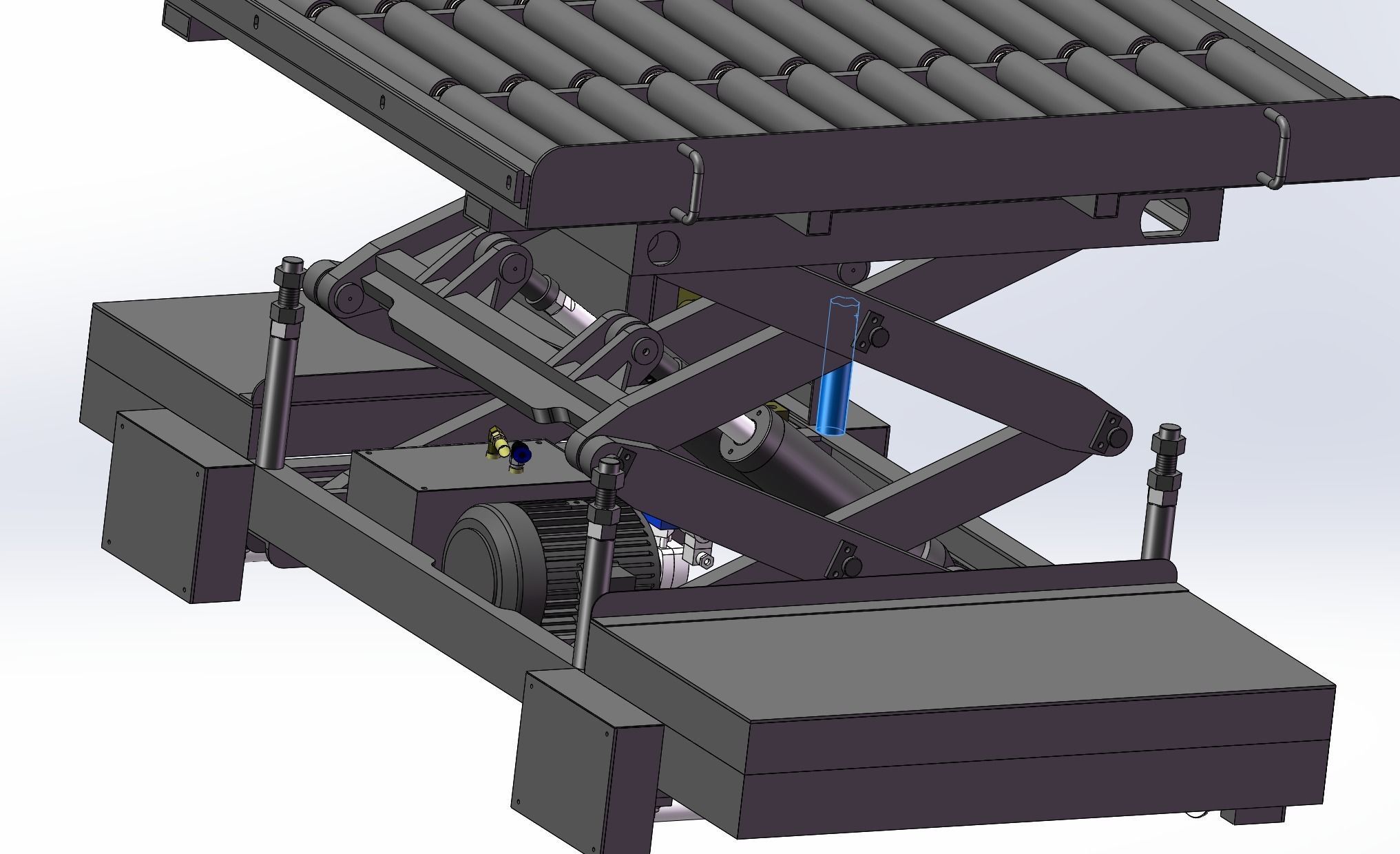Scissor lifting platform machine Assembly 3D model_15