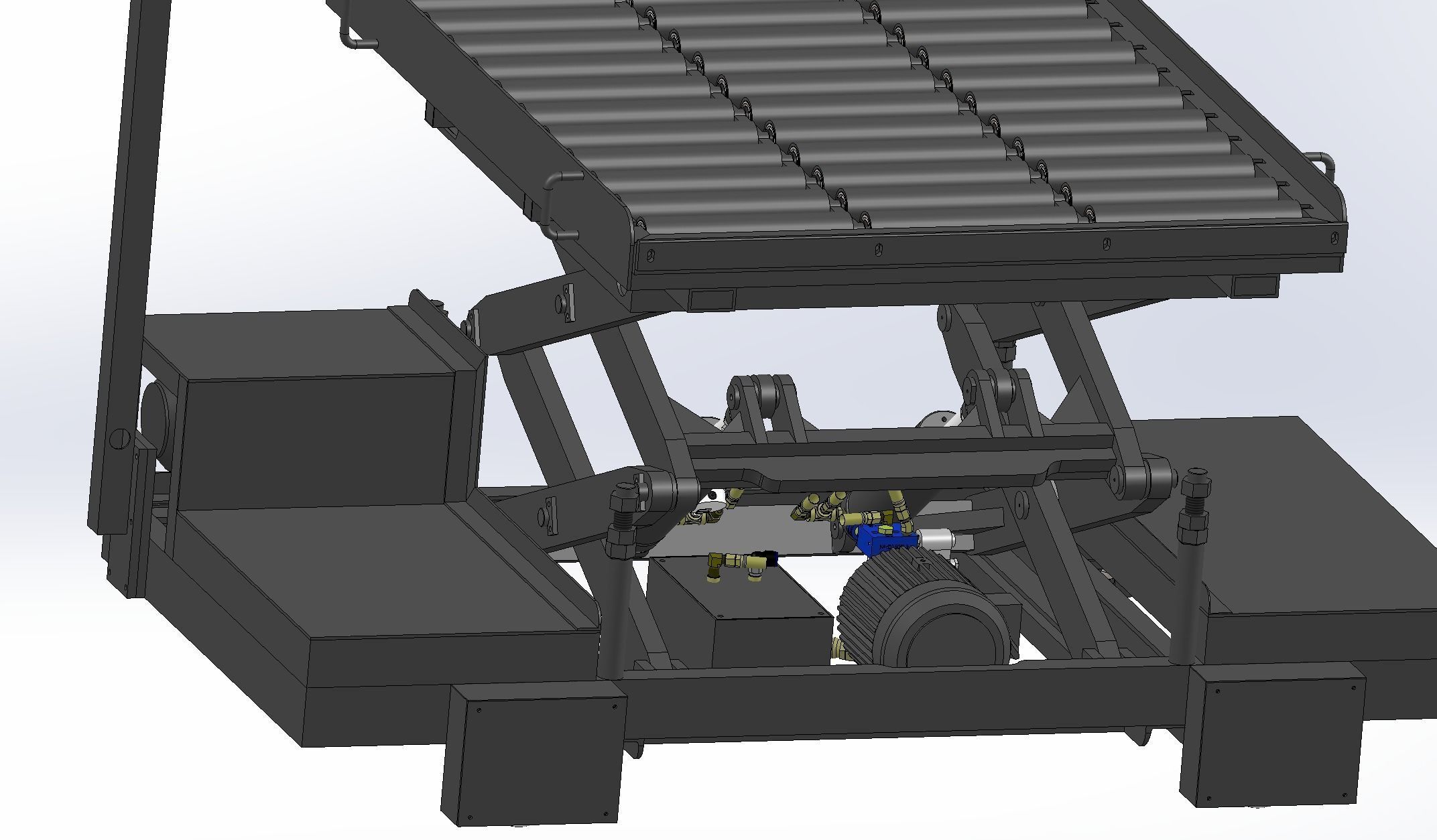 Scissor lifting platform machine Assembly 3D model_7