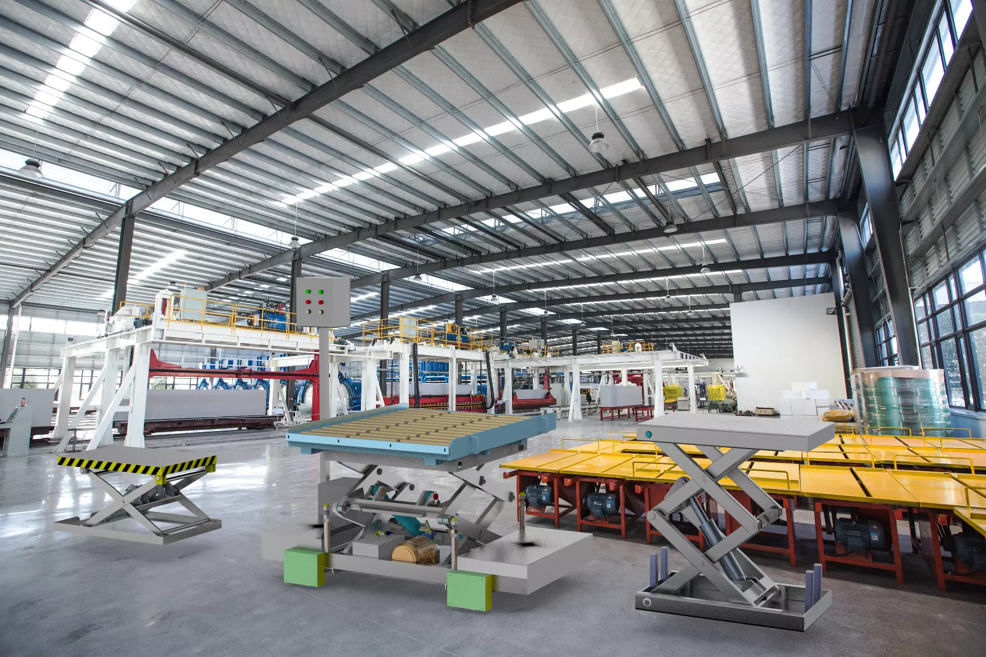 Scissor lifting platform machine Assembly 3D model_0