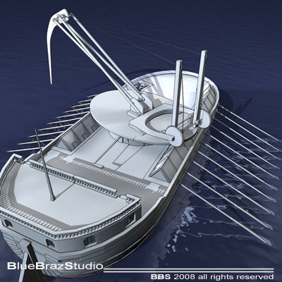 Leonardo Assault battleship 3D model_10