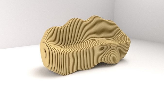Parametric bench 3D model 01 3D model