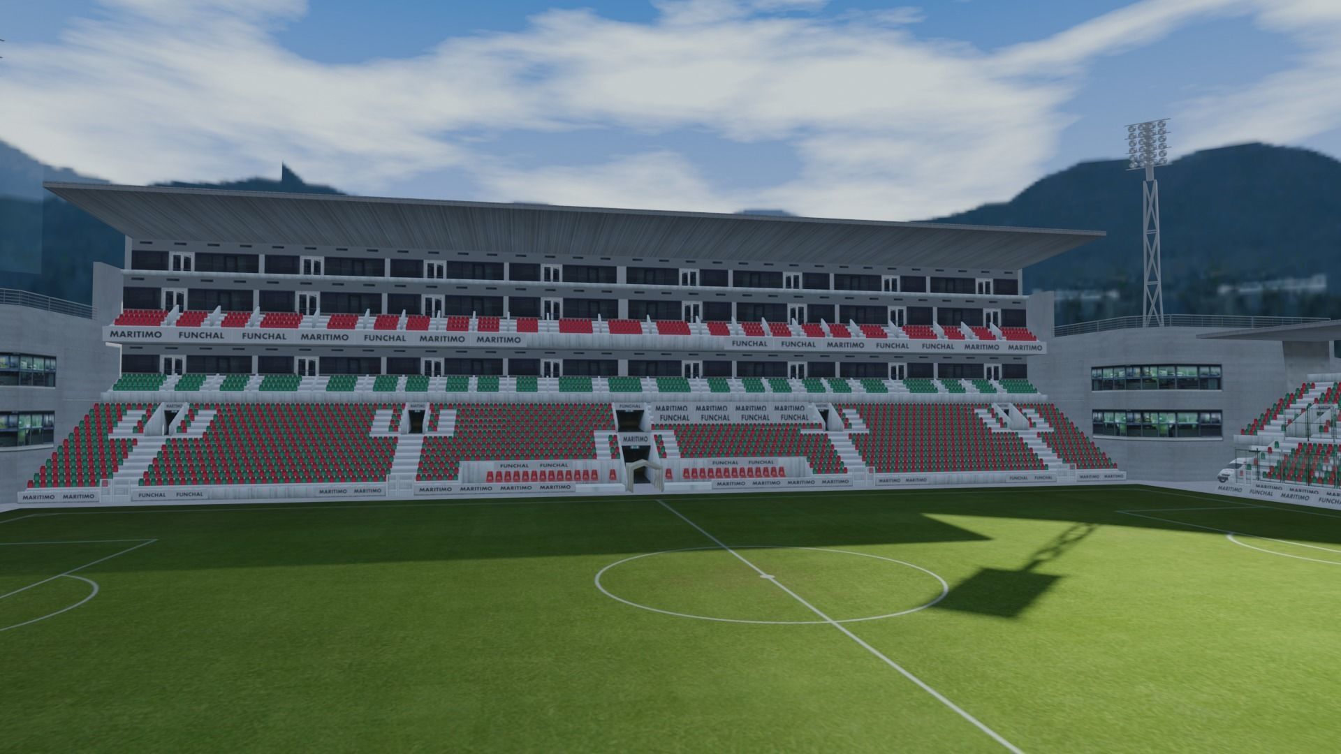 Estadio do Maritimo Funchal Portugal Low-poly 3D model_3