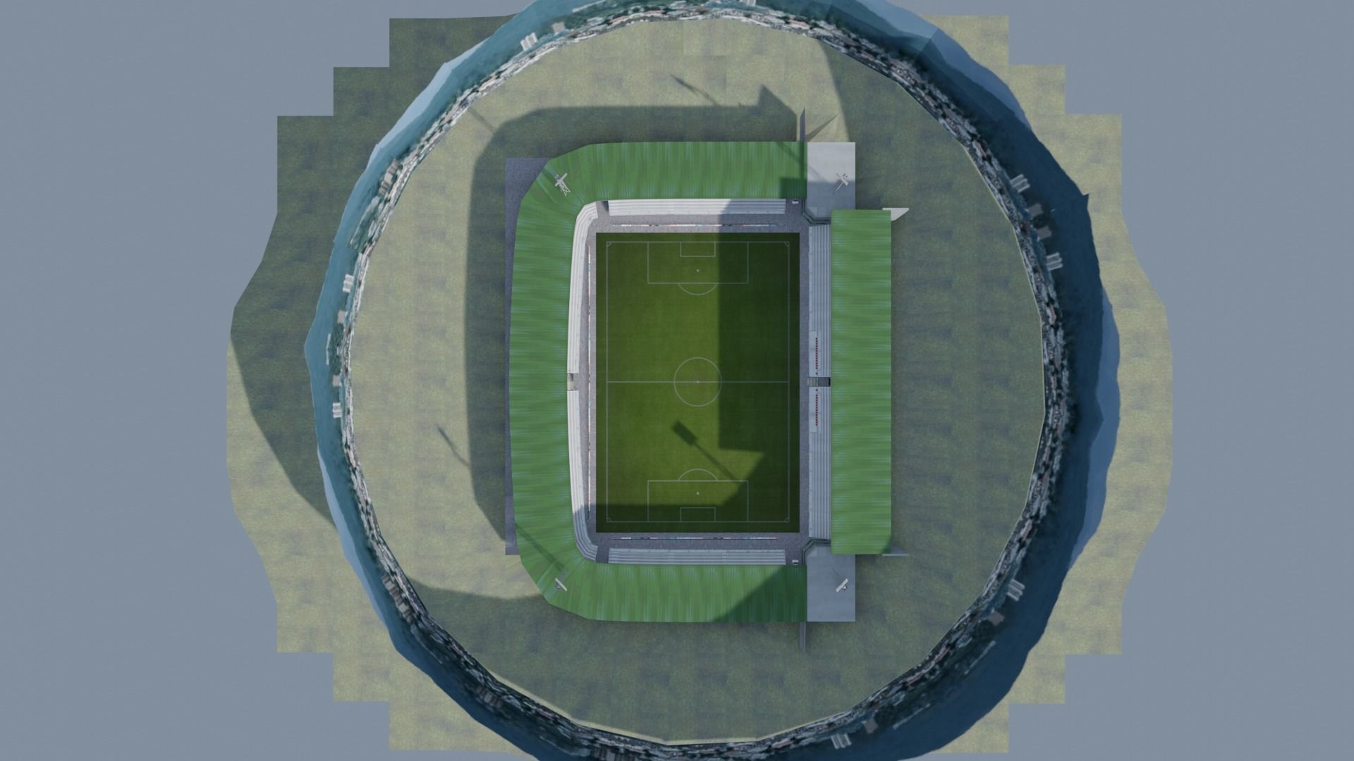 Estadio do Maritimo Funchal Portugal Low-poly 3D model_2