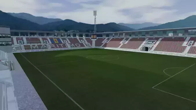 Estadio do Maritimo Funchal Portugal Low-poly 3D model