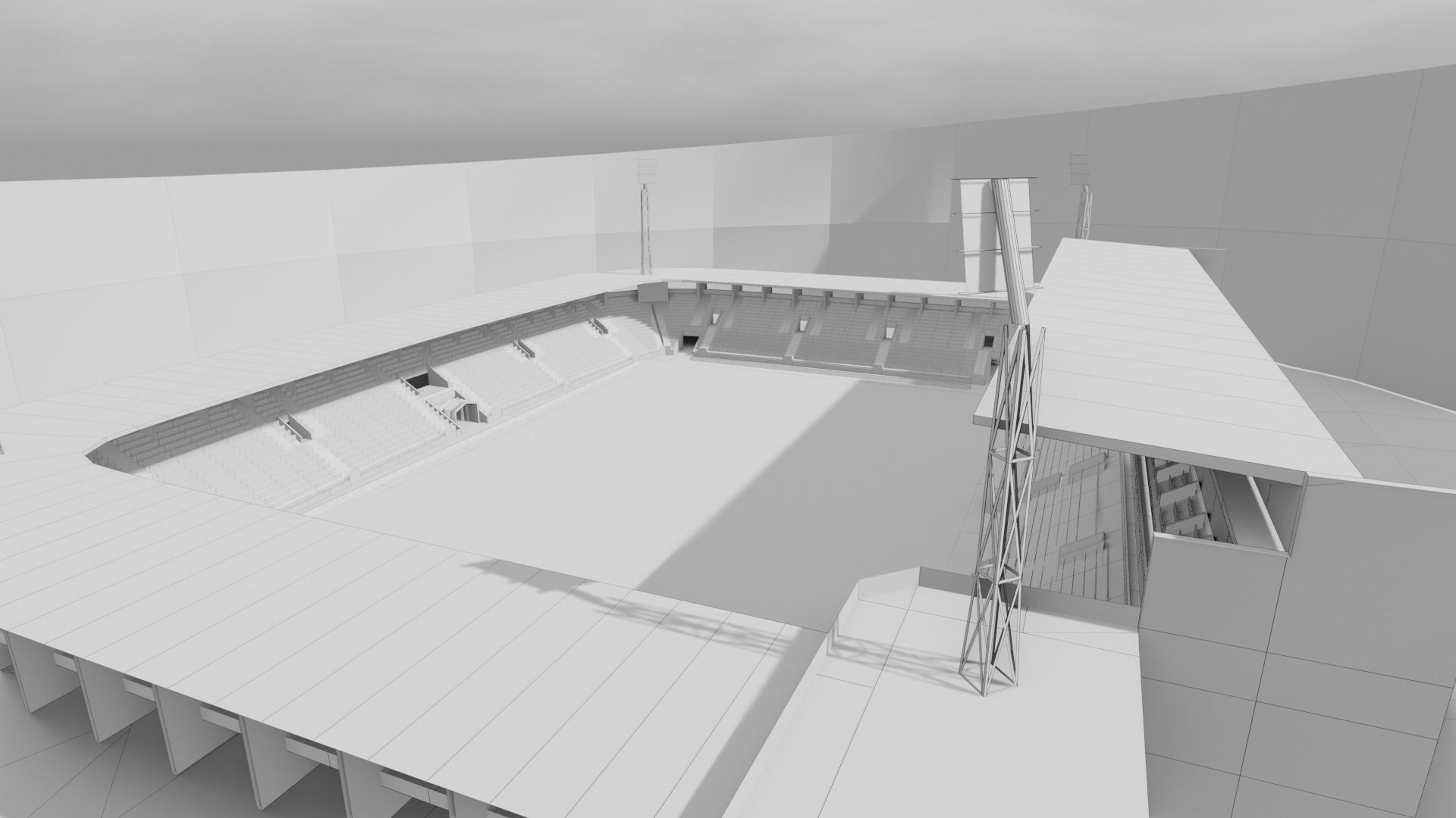 Estadio do Maritimo Funchal Portugal Low-poly 3D model_7