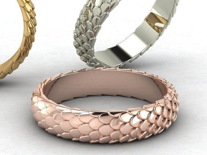 Dragonscale Ring 3D print model