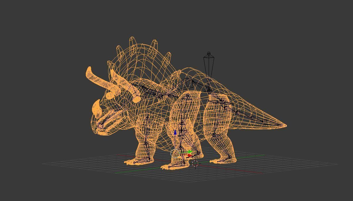Triceratops - Dinosaur - Rigged Free low-poly 3D model_1