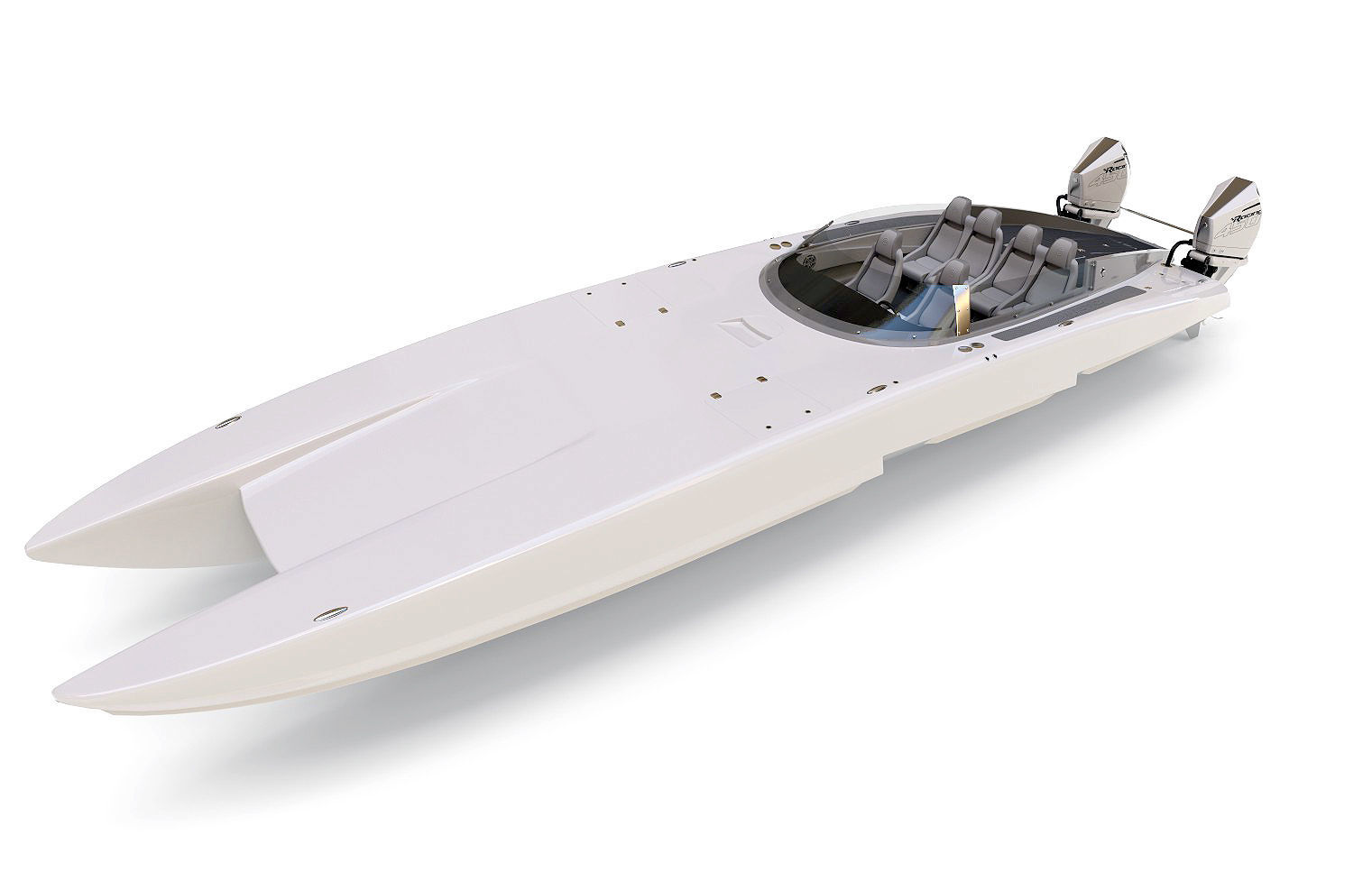 Powerboat C3800  white 3D model_4