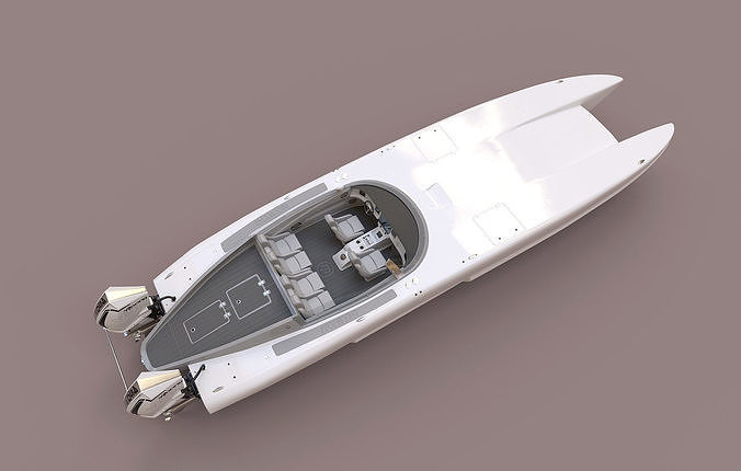 Powerboat white 3D model