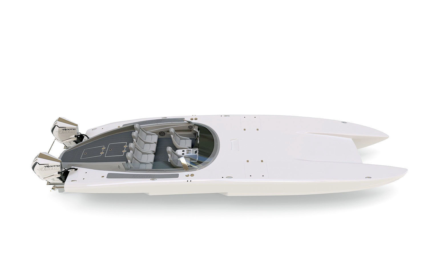 Powerboat C3800  white 3D model_6