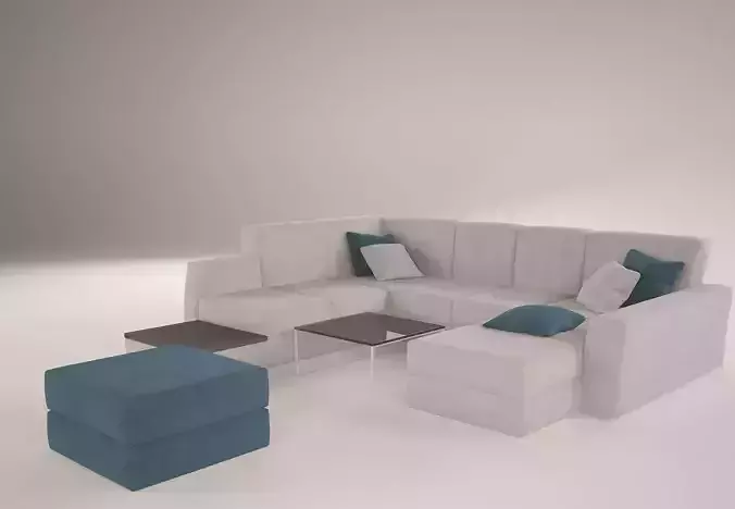 3d model velvet sofa