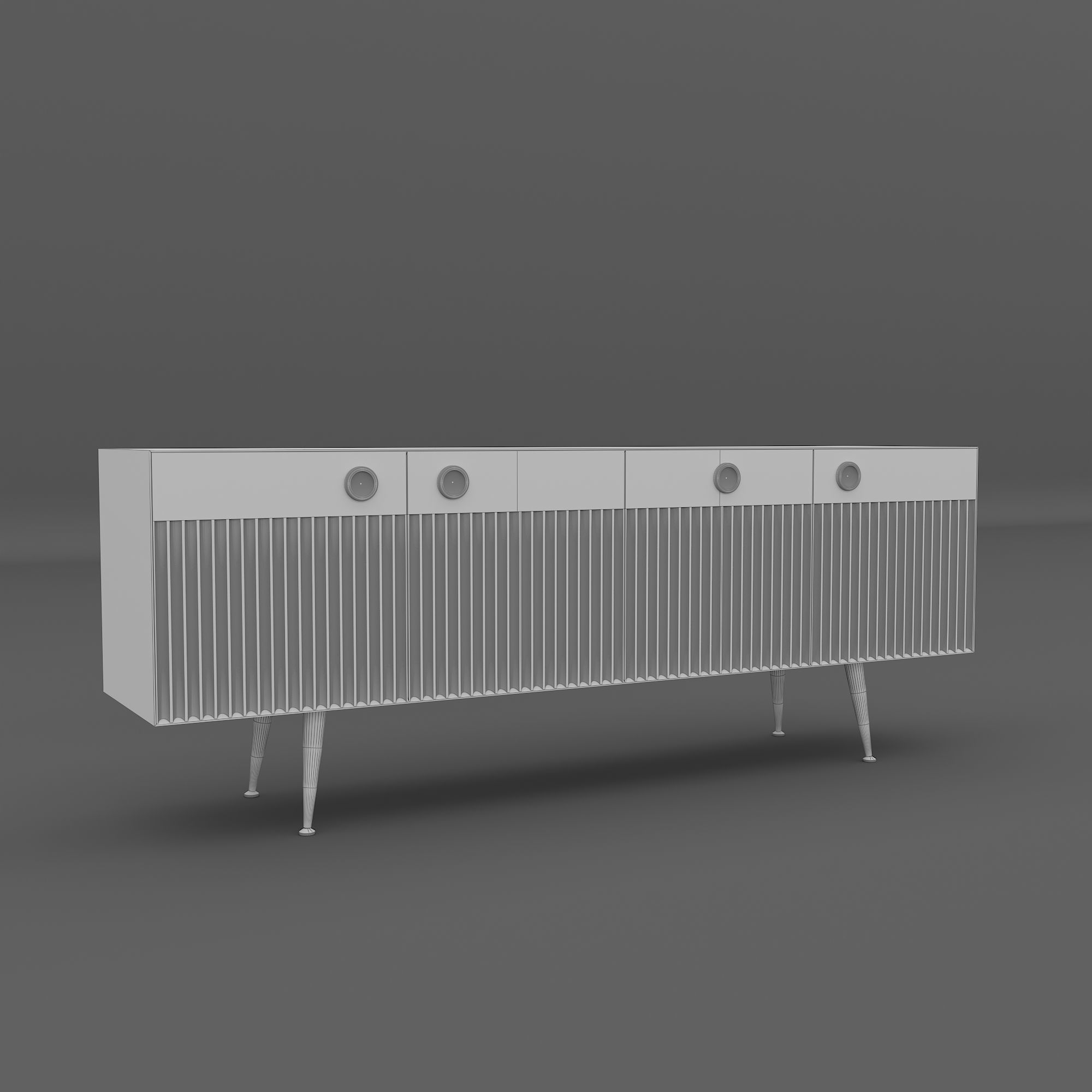 Console Dresser Classi 3D model_7