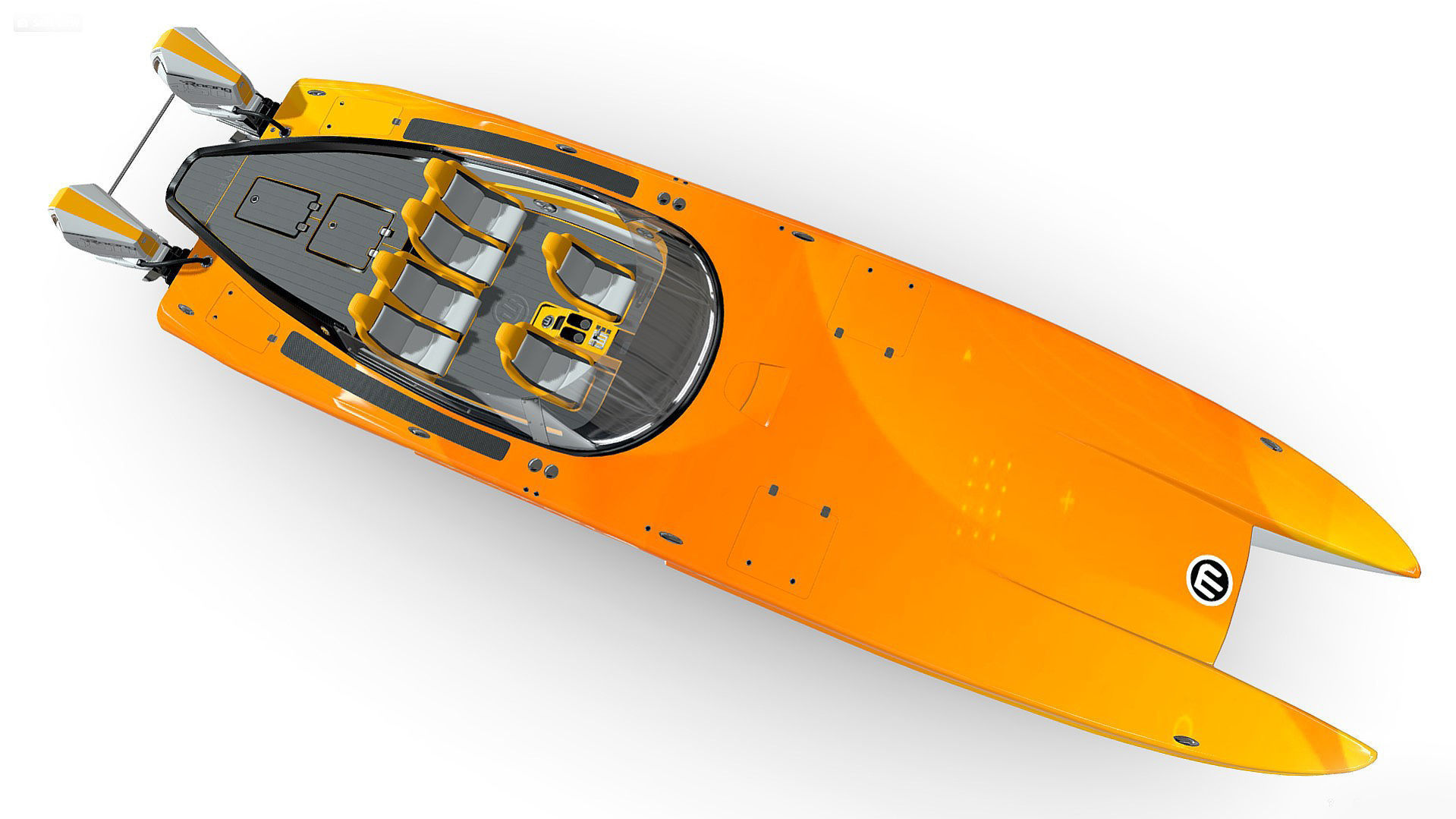 Powerboat C3800  3D model_4