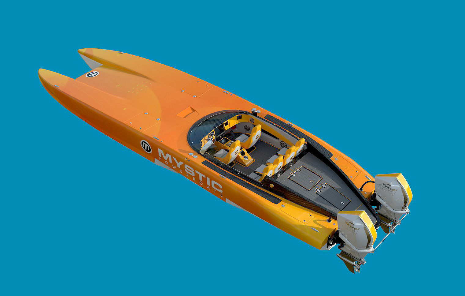Powerboat C3800  3D model_1