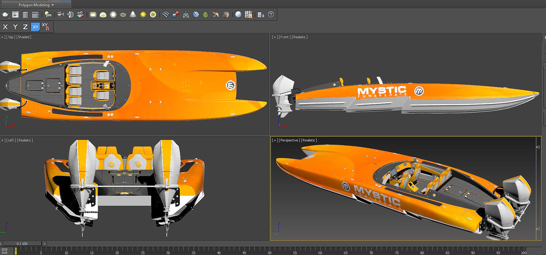 Powerboat C3800  3D model_6