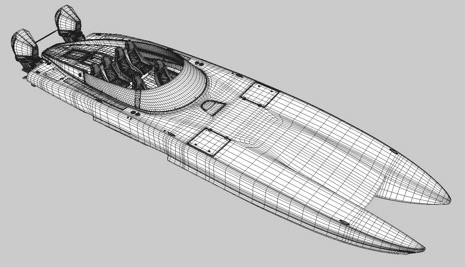 Powerboat C3800  3D model_10