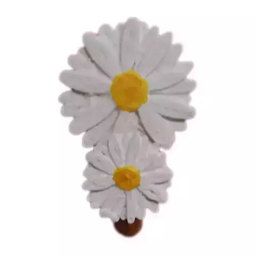 Hook with daisies 3D print model