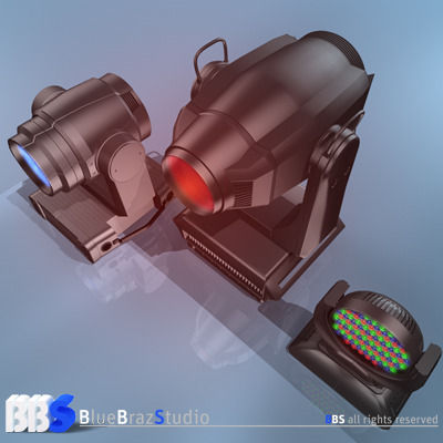 moving head collection 3D model_3