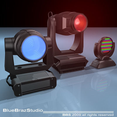 moving head collection 3D model_2