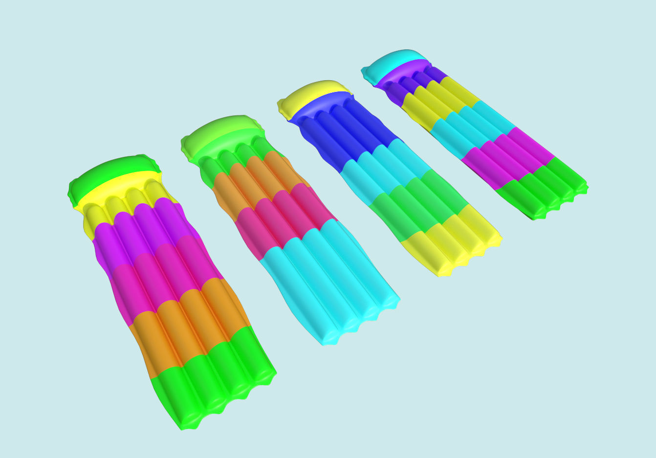 Pool float Low-poly 3D model_3