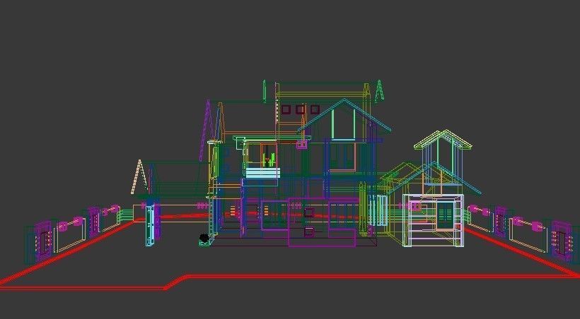 HOME 6 modern house in kerala 3D model_5