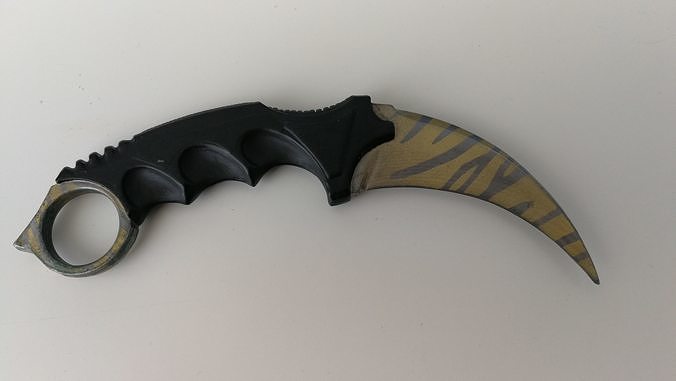 Two-colors enabled karambit kerambit knife 3D print 3D print model