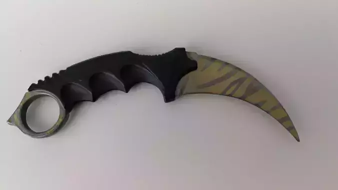 Two-colors enabled karambit kerambit knife 3D print 3D print model Two-colors enabled karambit kerambit knife 3D print 3D print model