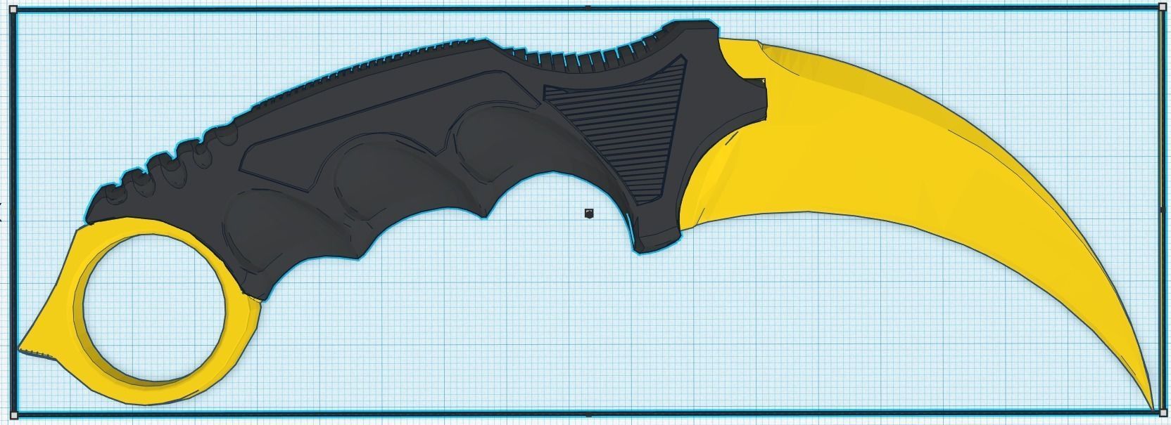 Two-colors enabled karambit kerambit knife 3D print 3D print model_6