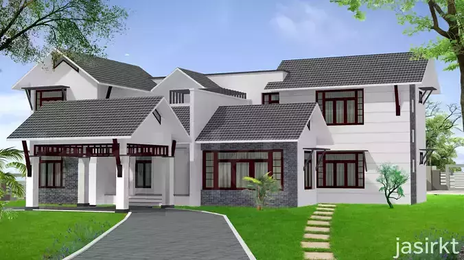 HOME 9 house with two windows and roof