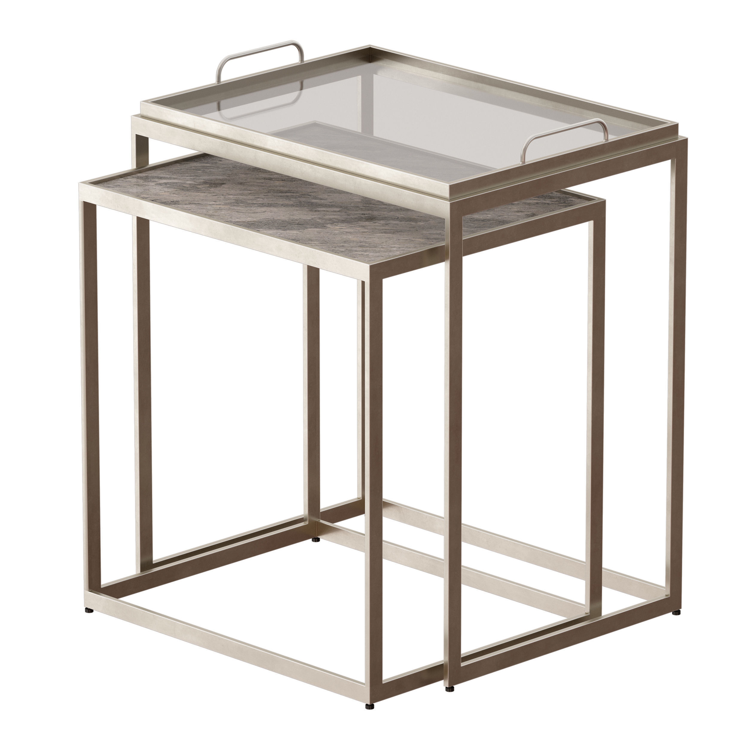 Saylor Nesting End Tables Crate and Barrel 3D model_1