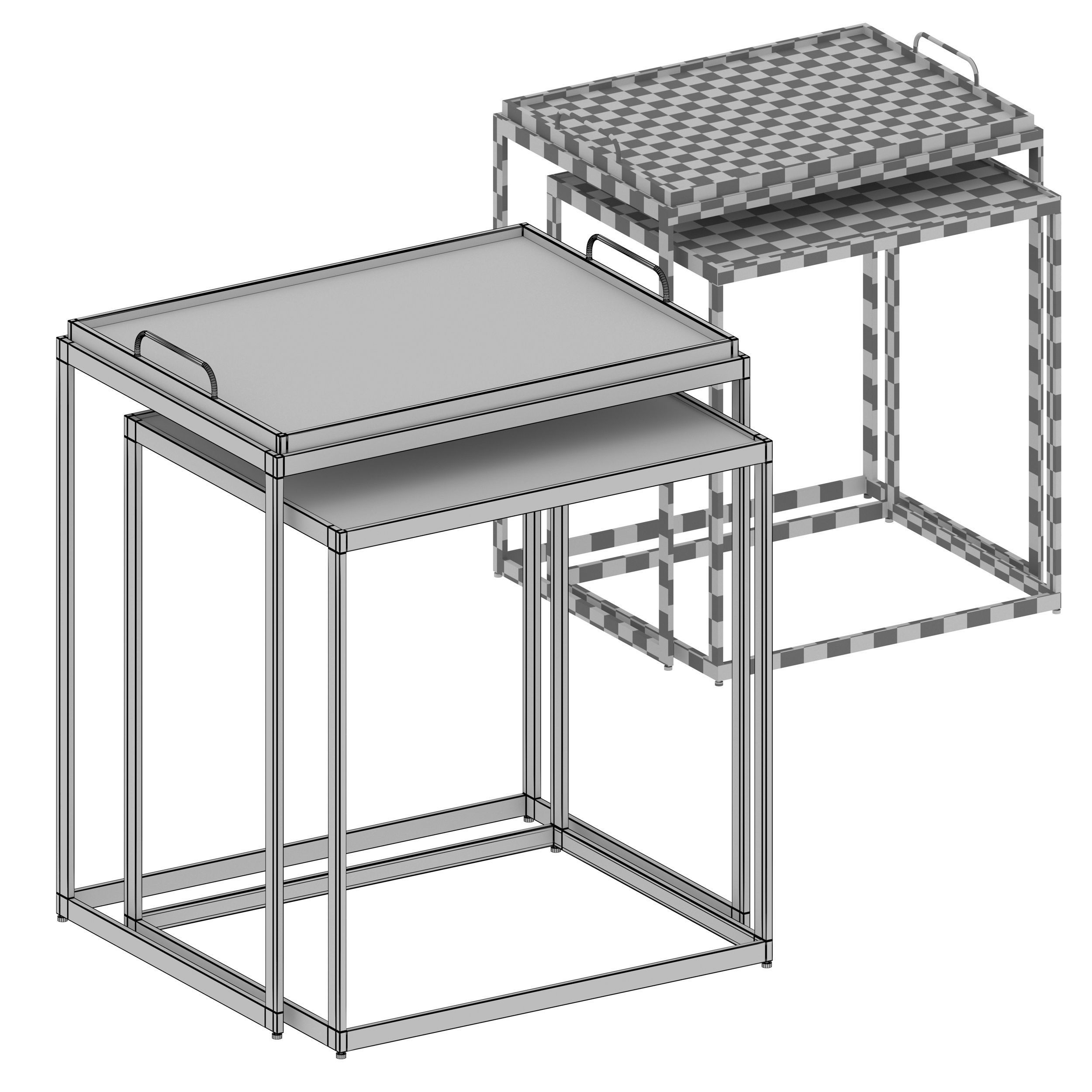 Saylor Nesting End Tables Crate and Barrel 3D model_8