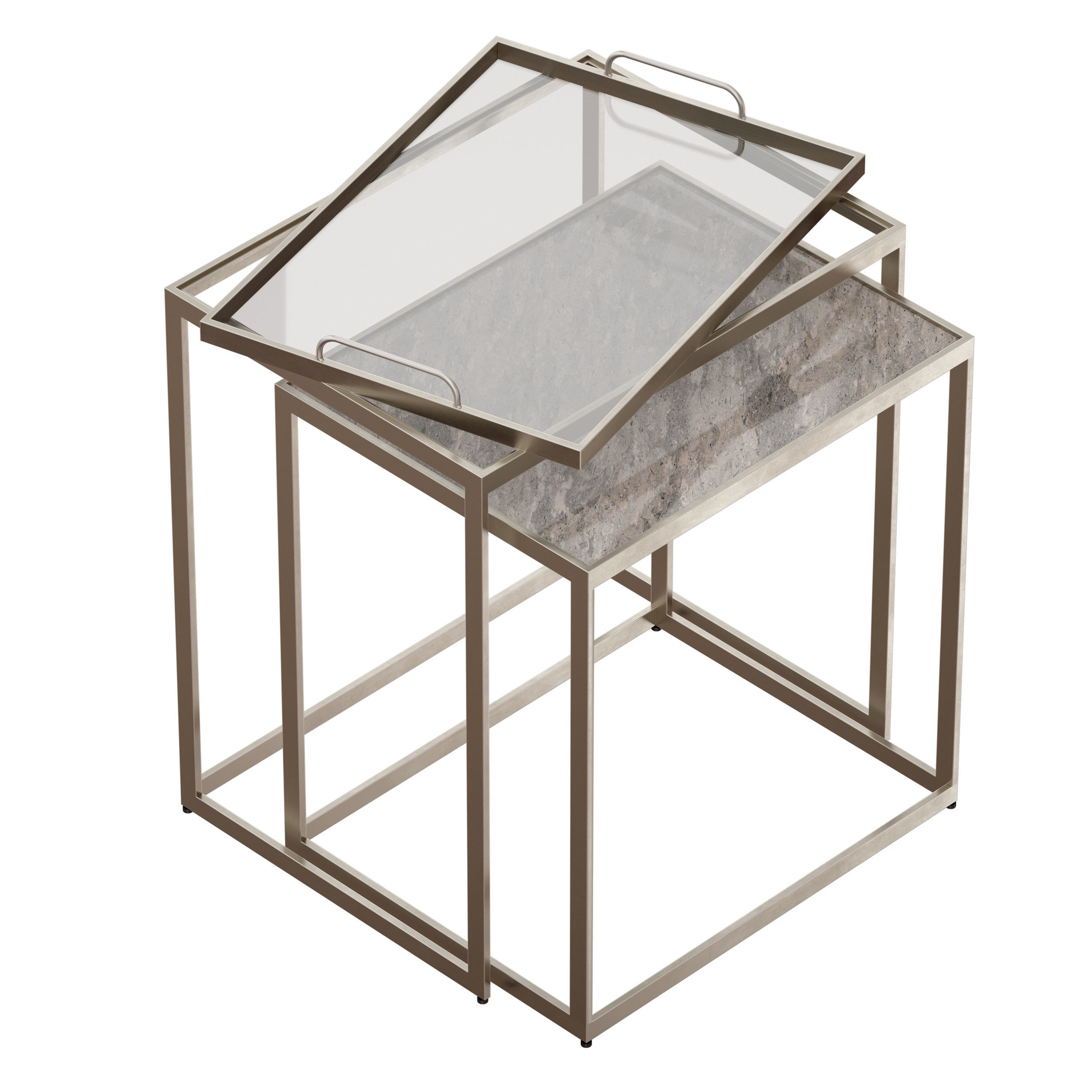 Saylor Nesting End Tables Crate and Barrel 3D model_7