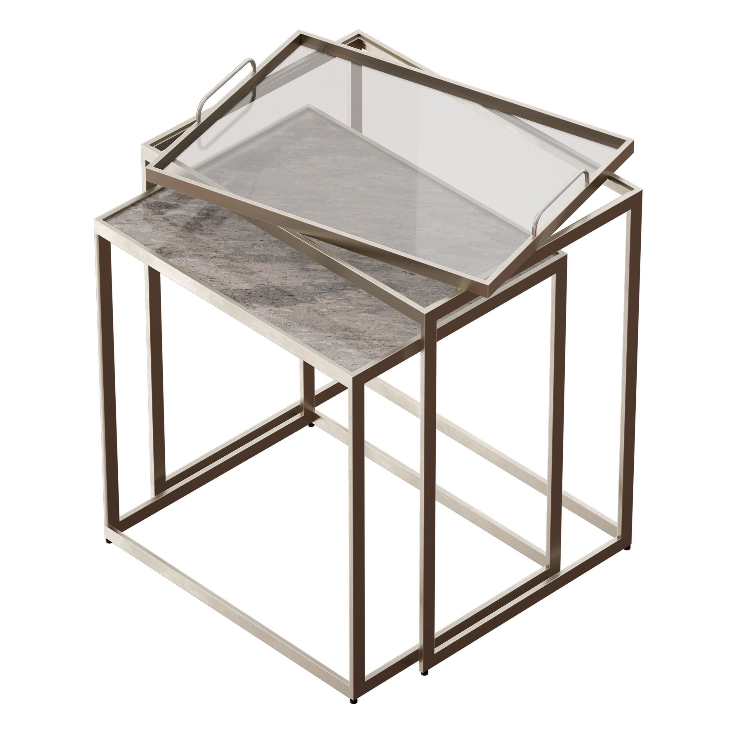 Saylor Nesting End Tables Crate and Barrel 3D model_6