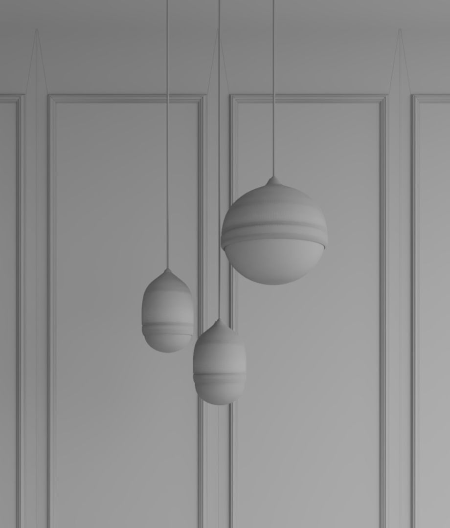 Nordic Lamp Set 3D model_4