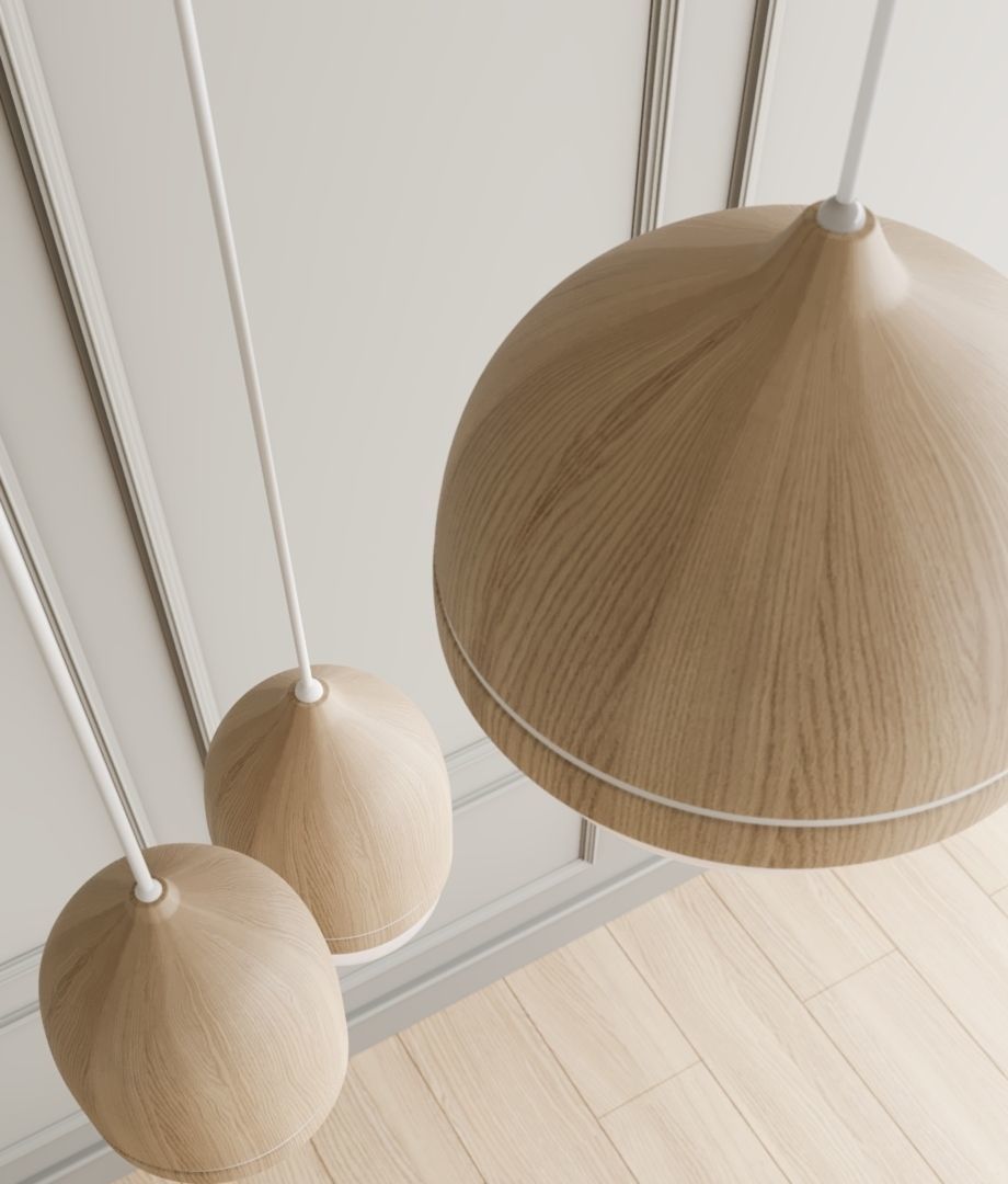 Nordic Lamp Set 3D model_3