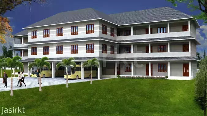 SCHOOL three story building