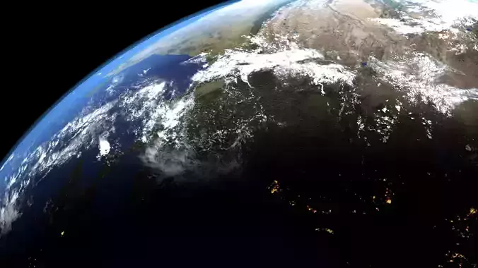 Earth from space Low-poly 3D model