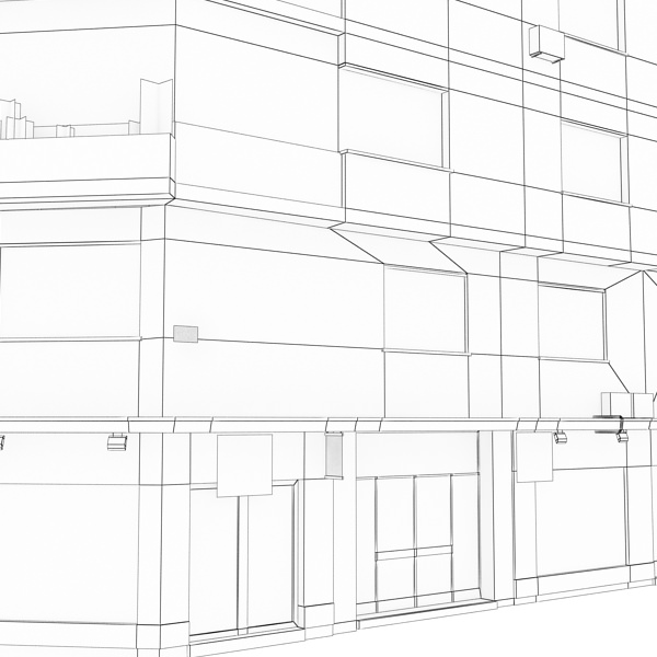 Building apartment - apartment Low-poly 3D model_14