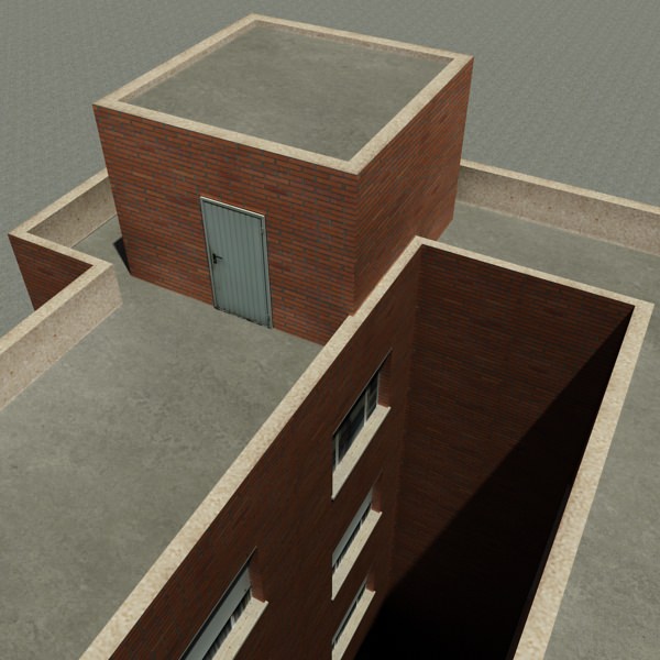 Building apartment - apartment Low-poly 3D model_8
